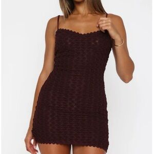 NWT White Fox Boutique Burgundy Dress